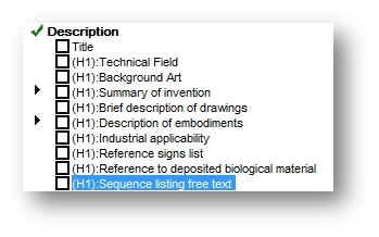 Sequence listing free text